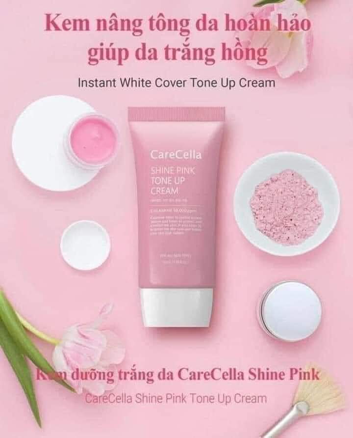 Kem Nâng Tông Da Sáng Hồng, Giảm Nhăn CareCalla Shine Pink 50ml Gcoop Hàn Quốc