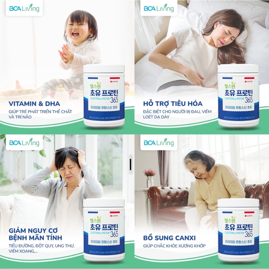 Sữa Non Colostrum Protein 365 Lotte 280g Hàn Quốc phù hợp cho mọi đối tượng 