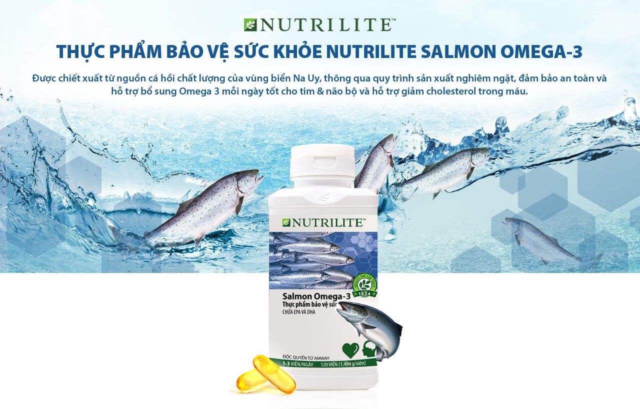 Thực phẩm bổ sung Omega-3 Nutrilite Salmon được sản xuất từ nguyên liệu chất lượng