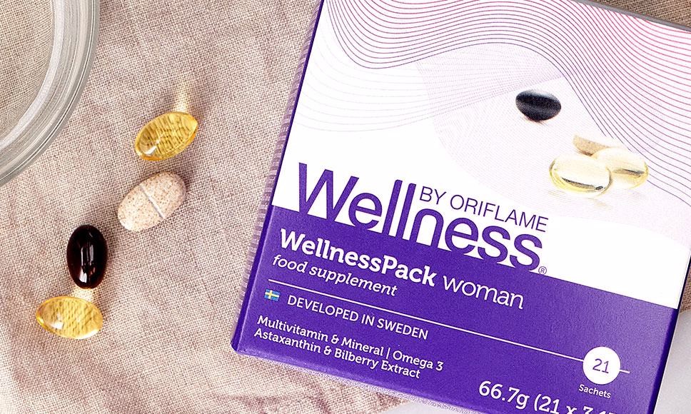 1 gói WellnessPack Woman 29696 Oriflame đủ vitamin khoáng chất cho 1 ngày năng động