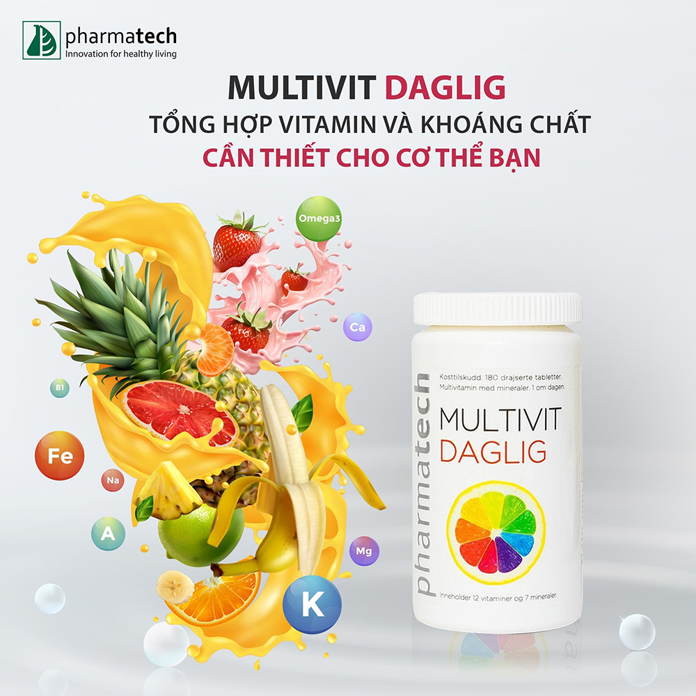 Bảo vệ sức khỏe với mỗi ngày 1 viên Multivit Daglig