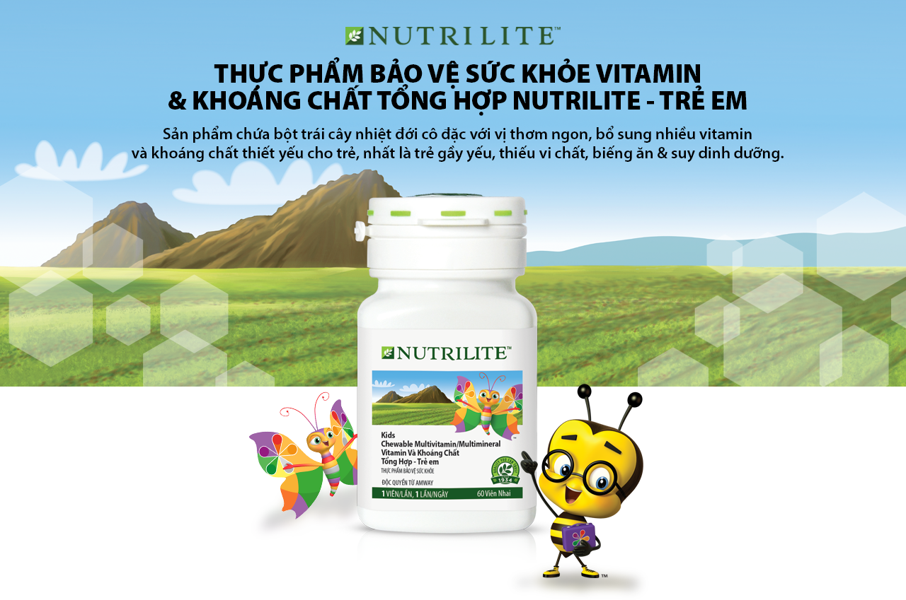 Thực Phẩm Bổ Sung Vitamin & Khoáng Chất thiết yếu cho trẻ em Nutrilite 104272