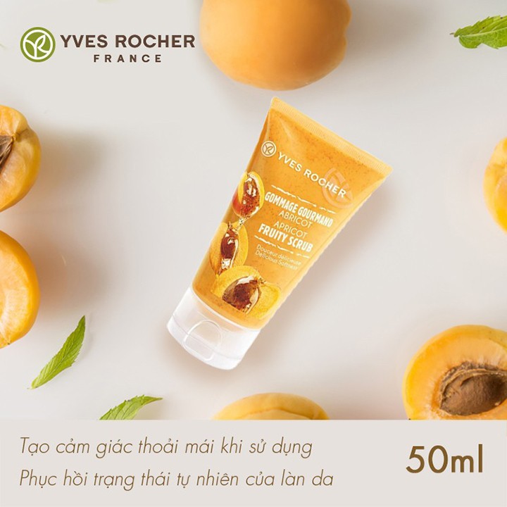 Tẩy Tế Bào Chết Da Mặt Yves Rocher Apricot Fruity Scrub 50ml chính hãng