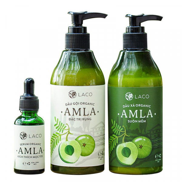 Bộ sản phẩm kích thích mọc tóc, ngăn ngừa rụng tóc Amla Laco