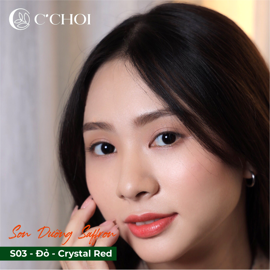 Son dưỡng saffron C'Choi S03 đỏ pha lê - Crystal Red