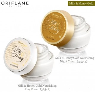 Combo bộ kem dưỡng ẩm Oriflame chiết xuất từ sữa & mật ong 32542-32543