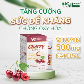 Thực Phẩm Bổ Sung Cherry Extract Vitamin C Tăng Cường Hệ Miễn Dịch, Tăng Độ Bền Thành Mạch Máu